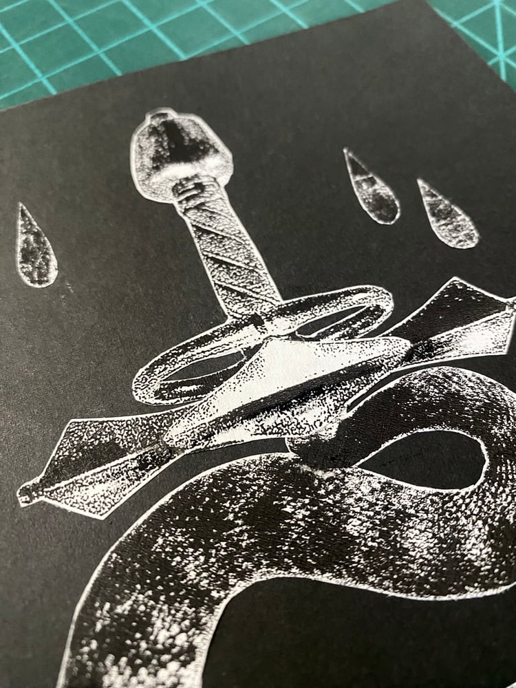 Image of 'serpent sword' original collage