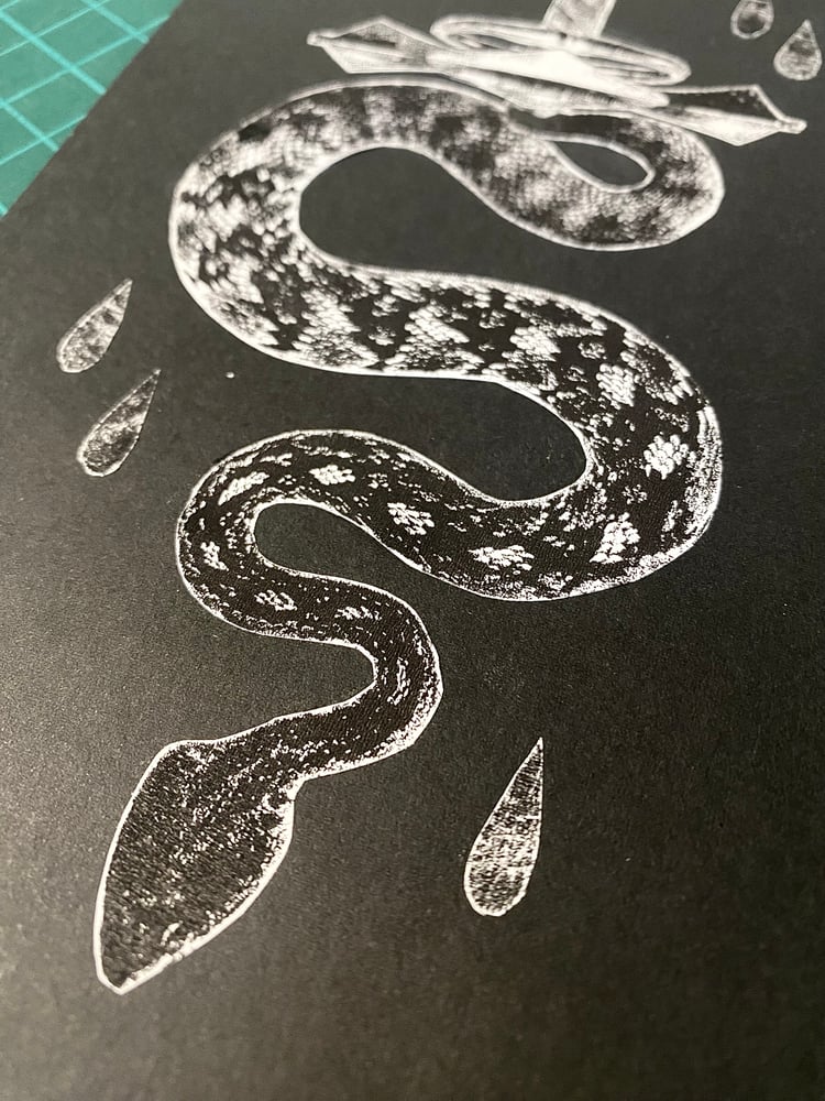 Image of 'serpent sword' original collage