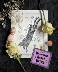 Image 1 of black hare - original bunny print