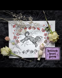 Image 1 of black dog - original dog print