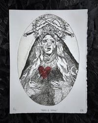Image 2 of mother of sorrows - original mother mary print