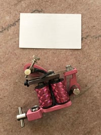 Image 2 of Early 2000’s Snake Yates handmade tattoo machine & Snake’s Tattoo Co business card