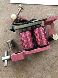 Image 5 of Early 2000’s Snake Yates handmade tattoo machine & Snake’s Tattoo Co business card