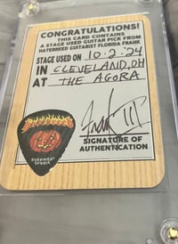 Image 3 of CLEVELAND STAGE PLAYED PICK/ CARD COMBO