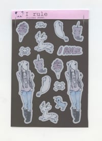 Image 1 of I RULE sticker sheet