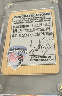 Image 3 of PITTSBURGH STAGE PLAYED PICK/ CARD COMBO