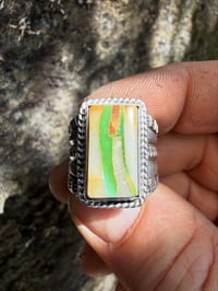 Image 5 of WL&A Handmade Heavy Ingot Split Lane Gem Grade Royston Ribbon Ring - Size 9