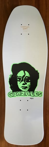 Image 2 of MARK GONZALES SKATEBOARD DECK - SILVER DIP MAN AND WOMAN - NUMBERED WITH COA