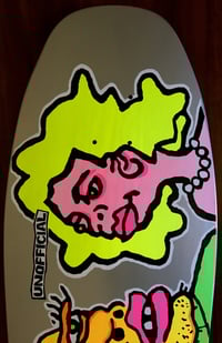 Image 3 of MARK GONZALES SKATEBOARD DECK - SILVER DIP MAN AND WOMAN - NUMBERED WITH COA