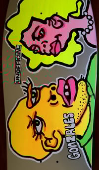 Image 4 of MARK GONZALES SKATEBOARD DECK - SILVER DIP MAN AND WOMAN - NUMBERED WITH COA