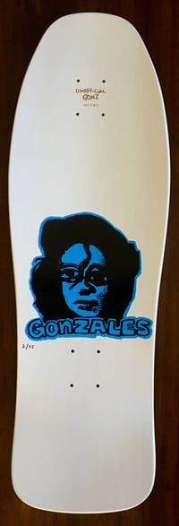Image 2 of MARK GONZALES SKATEBOARD DECK - WHITE DIP MAN AND WOMAN 
