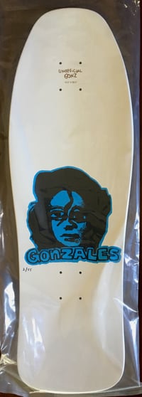 Image 13 of MARK GONZALES SKATEBOARD DECK - WHITE DIP MAN AND WOMAN 