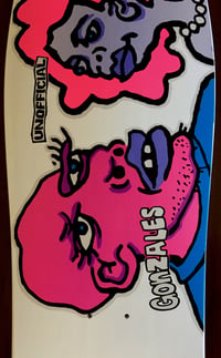 Image 4 of MARK GONZALES SKATEBOARD DECK - WHITE DIP MAN AND WOMAN 