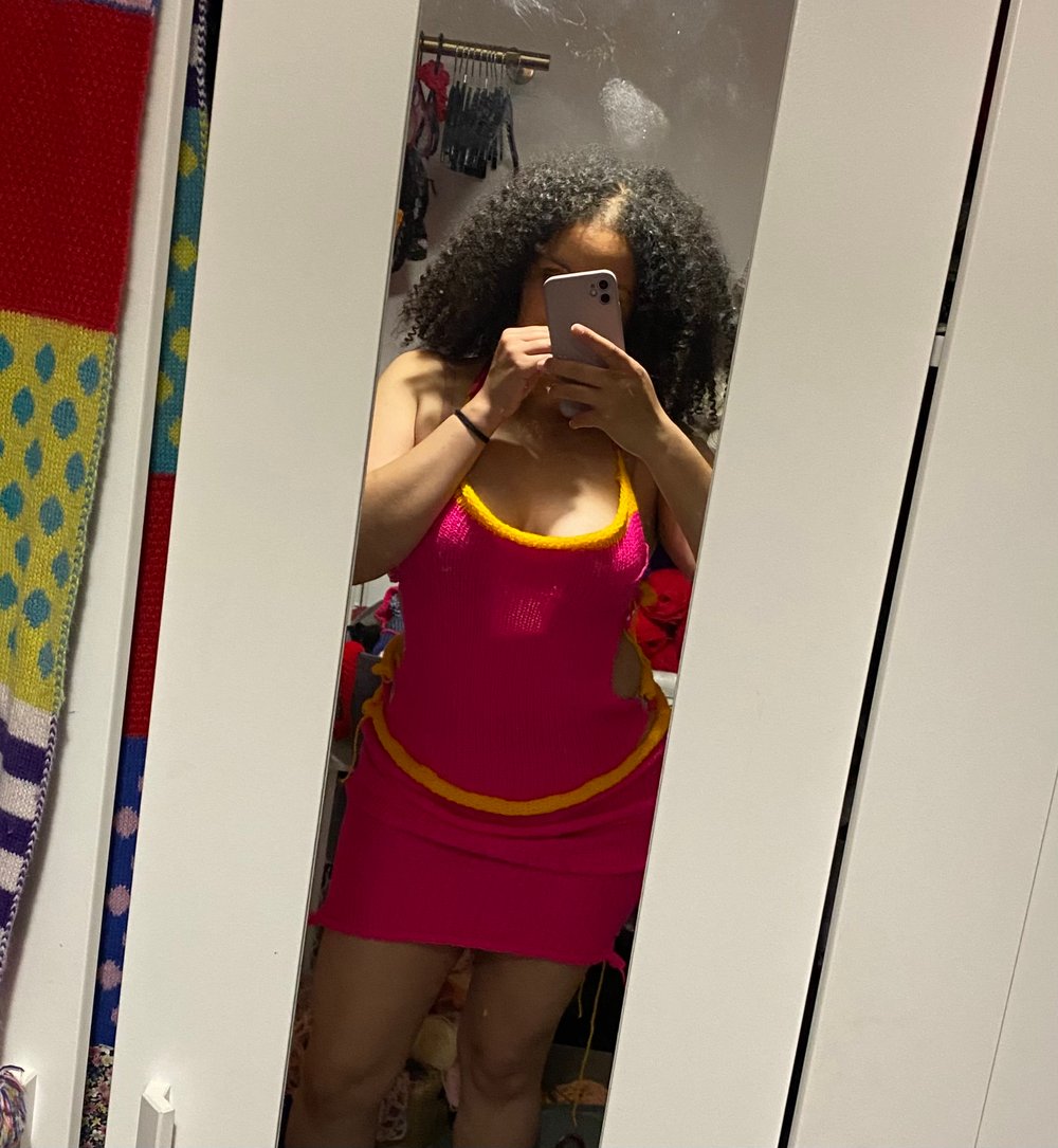 Image of Pink yellow co ord