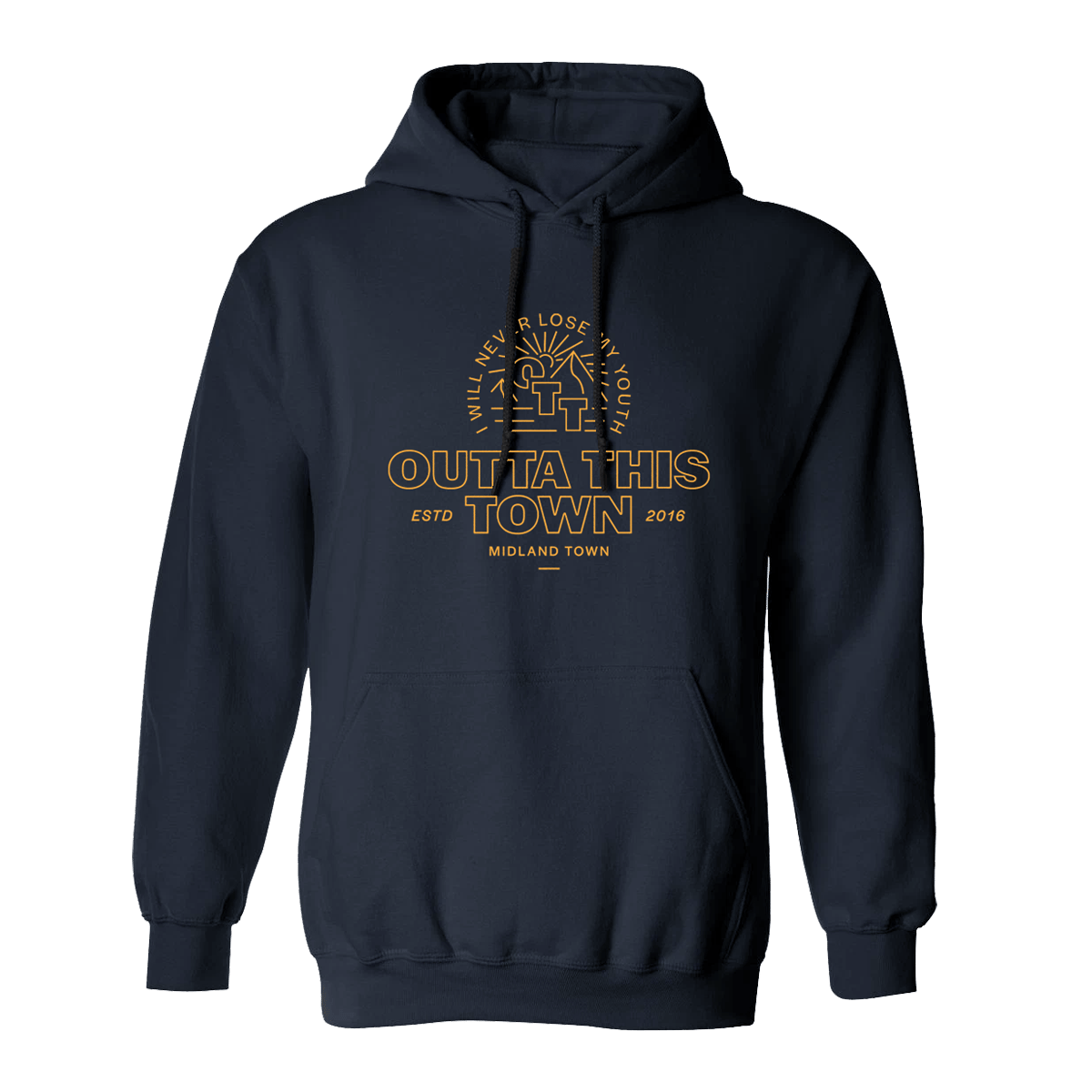 Image of I Will Never Lose My Youth  Hoodie | Navy Blazer 🌅