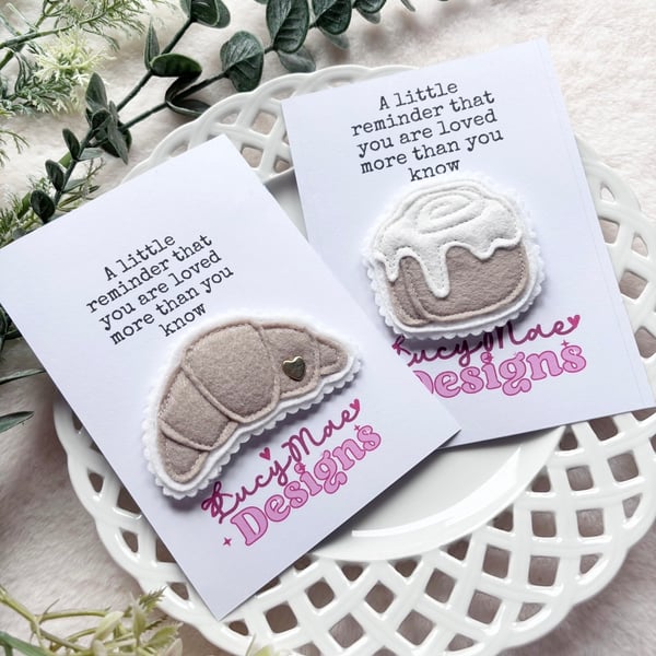 Image of “You Are Loved” keepsake gift tokens- croissants and cinnamon buns 