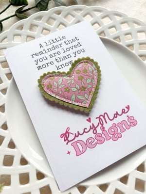 Image of “You Are Loved” keepsake gift tokens- fabric hearts 