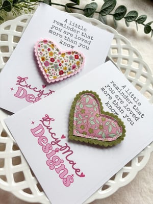 Image of “You Are Loved” keepsake gift tokens- fabric hearts