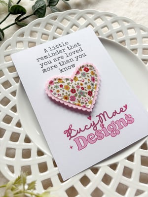 Image of “You Are Loved” keepsake gift tokens- fabric hearts