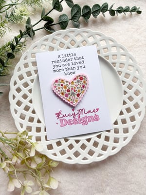Image of “You Are Loved” keepsake gift tokens- fabric hearts