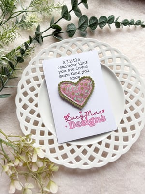 Image of “You Are Loved” keepsake gift tokens- fabric hearts 