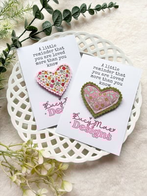 Image of “You Are Loved” keepsake gift tokens- fabric hearts 