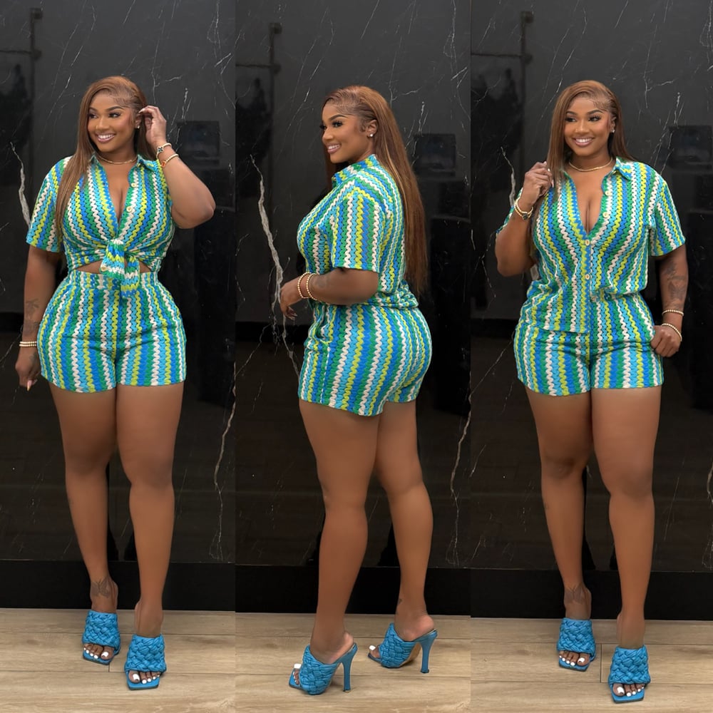 Image of BAE-CAY SET-green & blue