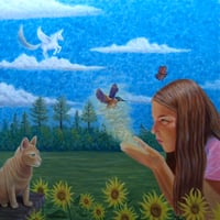 Acrylic fantasy portraits