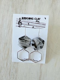 Black and White Marble Hexagons