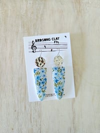 Blue Flower Skinny Arch Dangles