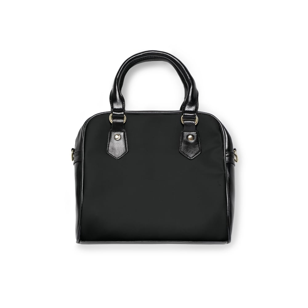 Image of Handbag — "Pretty & Paid" Black Shoulder Bag, Chic Statement Purse for Stylish Women