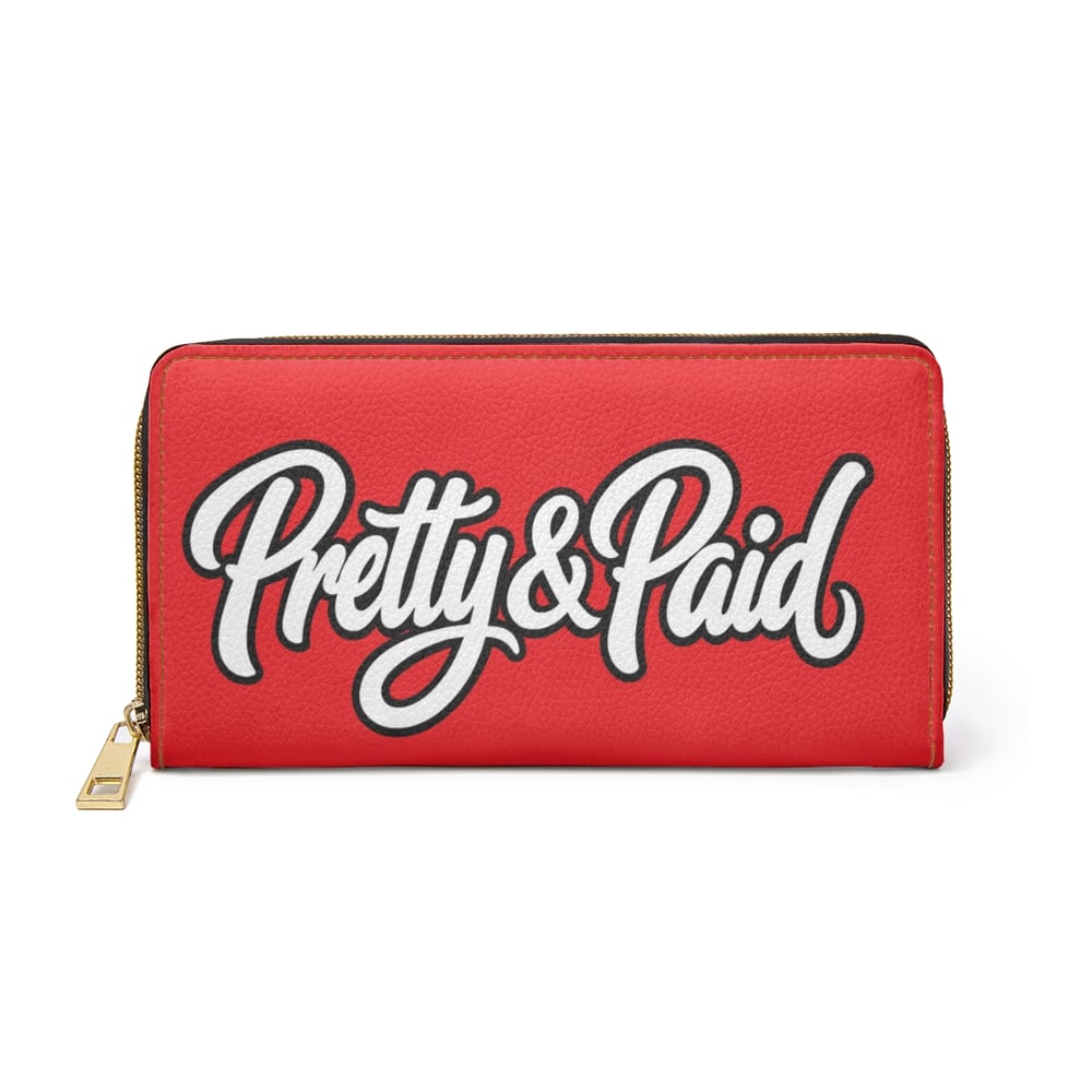 Image of Pretty & Paid Red Zipper Wallet — Fashionable Statement Clutch for Women