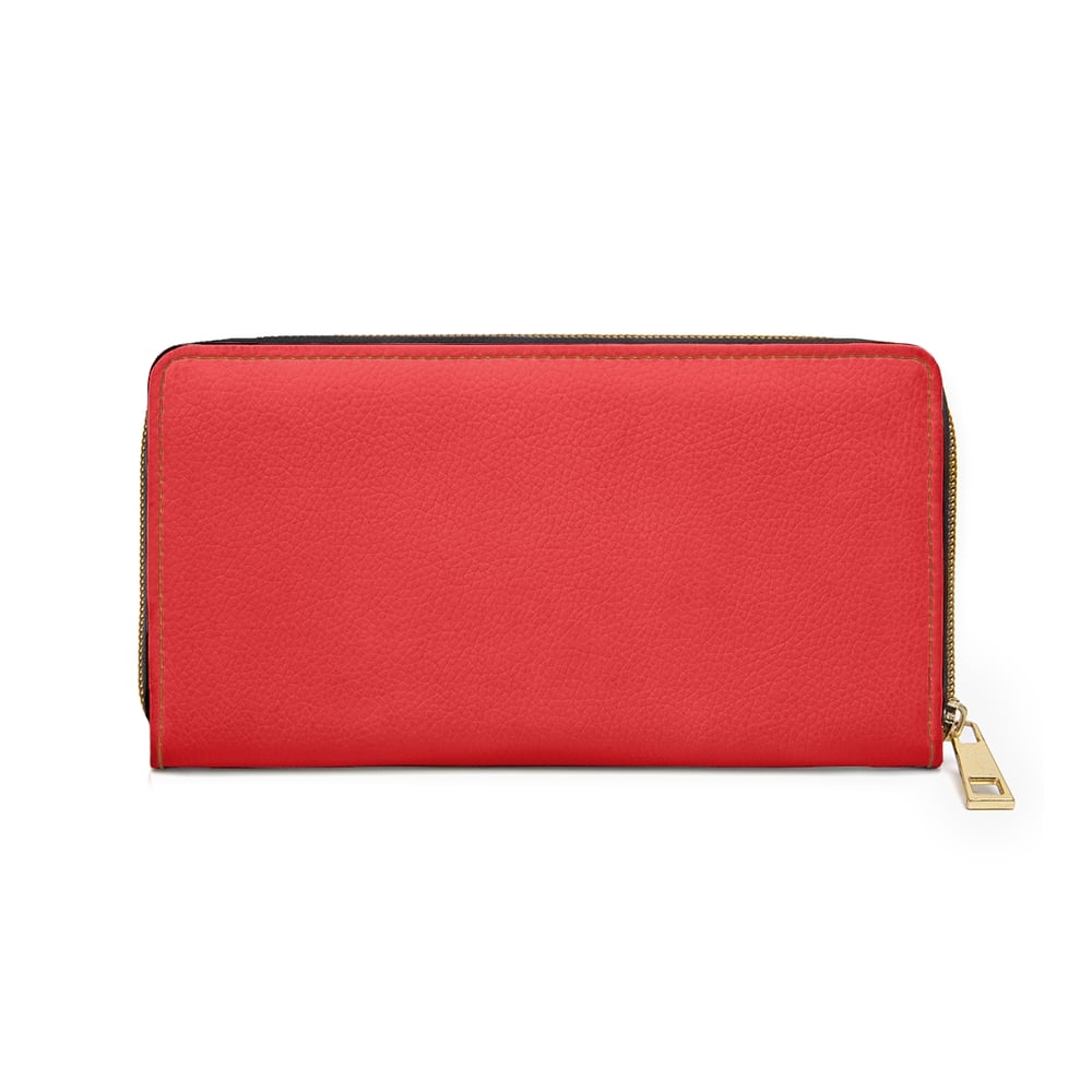 Image of Pretty & Paid Red Zipper Wallet — Fashionable Statement Clutch for Women