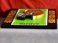 Image 7 of New Orleans Saints Hand Crafted NFL 3D Wooden Team Helmet Wall Hanging Artwork.