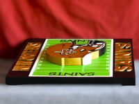 Image 8 of New Orleans Saints Hand Crafted NFL 3D Wooden Team Helmet Wall Hanging Artwork.