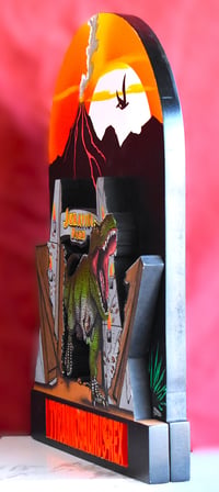 Image 4 of Jurassic Park-Tyrannosaurus-Rex Dinosaur 3D Hand Crafted Wooden Wall Artwork