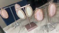 Pretty girls where pink earrings