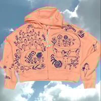 “Moon Rendezvous” zipper hoodie cropped XL