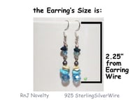 Image 3 of RnJ_Gemstone_Blue Earring 925 SilverWire