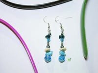 Image 2 of RnJ_Gemstone_Blue Earring 925 SilverWire