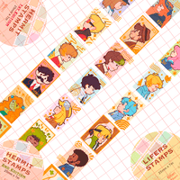 Image 1 of Hermits & Lifers Stamp Gold Foil Washi 