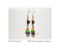 Image 1 of RnJ_Gemstone_Green Earring 925 SilverWire