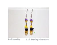 Image 1 of RnJ_Gemstone_Yellow Earring 925 SilverWire