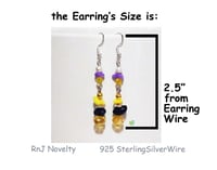 Image 3 of RnJ_Gemstone_Yellow Earring 925 SilverWire