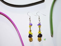 Image 2 of RnJ_Gemstone_Yellow Earring 925 SilverWire