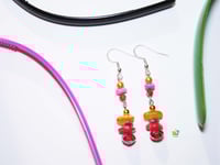 Image 2 of RnJ_Gemstone_Red Earring 925 SilverWire
