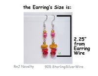 Image 3 of RnJ_Gemstone_Red Earring 925 SilverWire