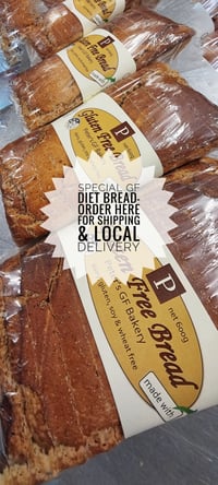 8x Special GF diet bread 600g ea. sliced. Shipping & Local 