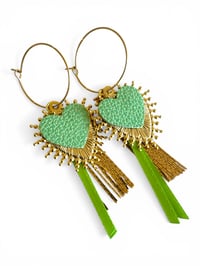 Image 1 of Boucles SUMMER LOVE vert