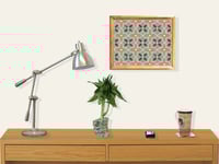 Image 4 of RnJ_DaisyGeo_Neutral UnFramed Print